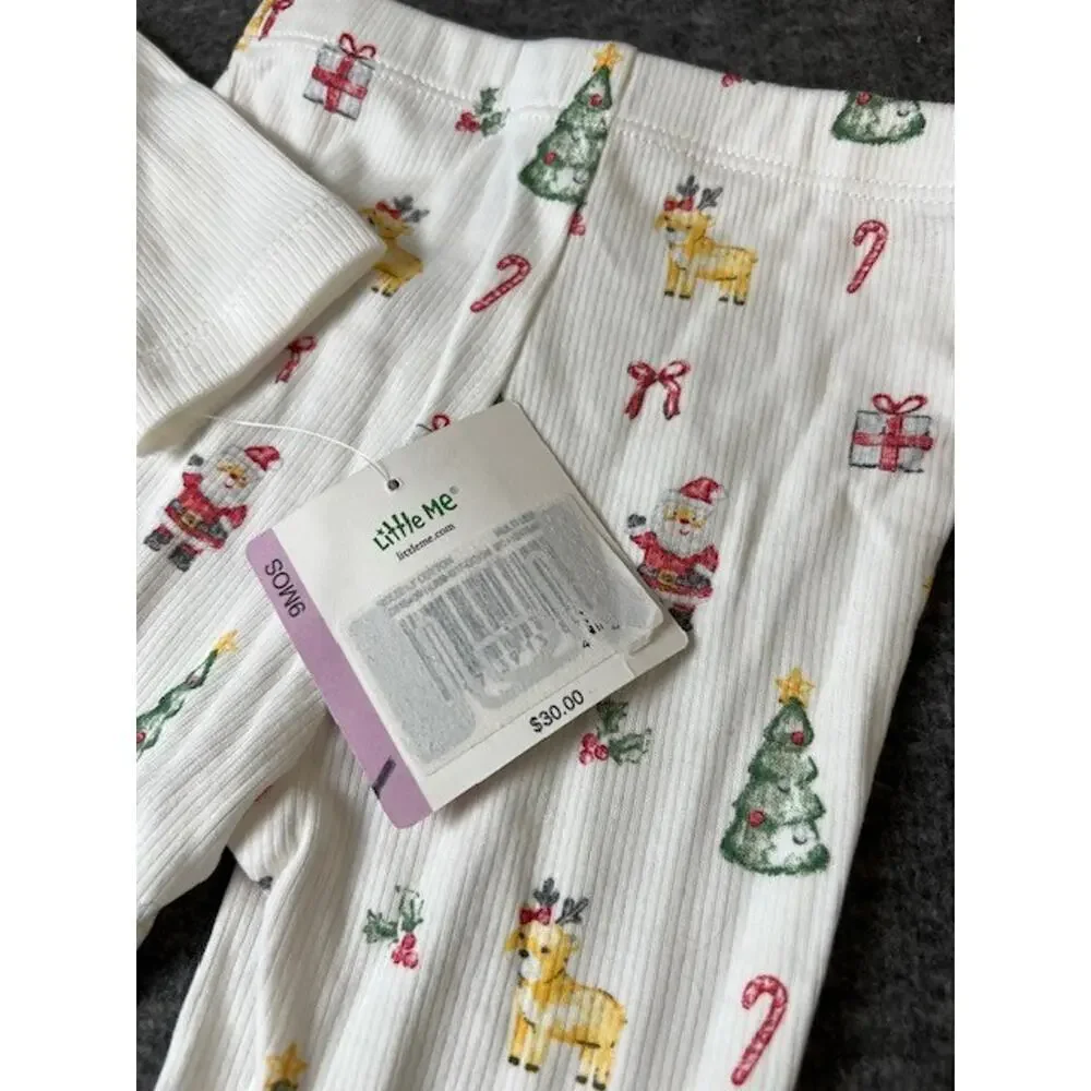 NWT Little Me My First Christmas 2PC Outfit Set 9 Months Baby Girl Beautiful